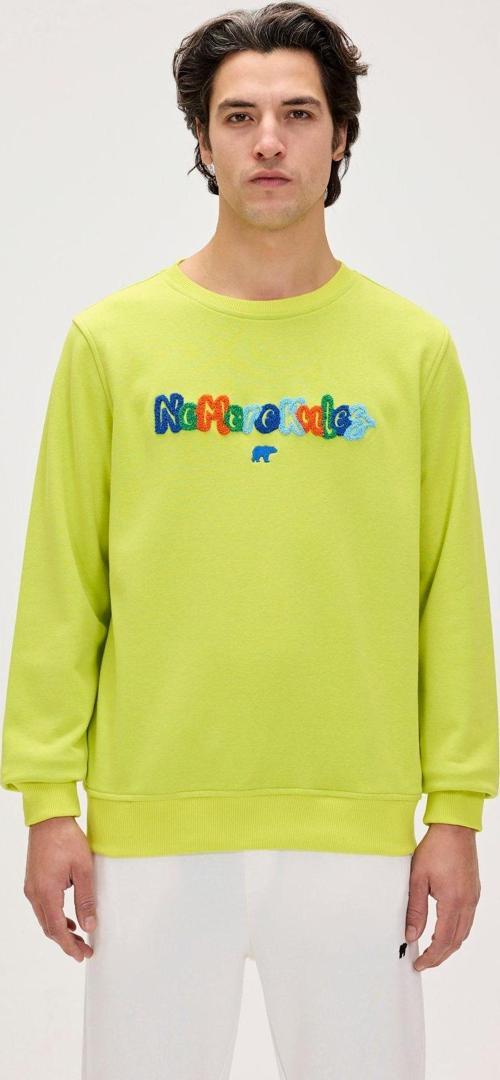 Furry Yeşil Erkek Baskılı Sweatshirt