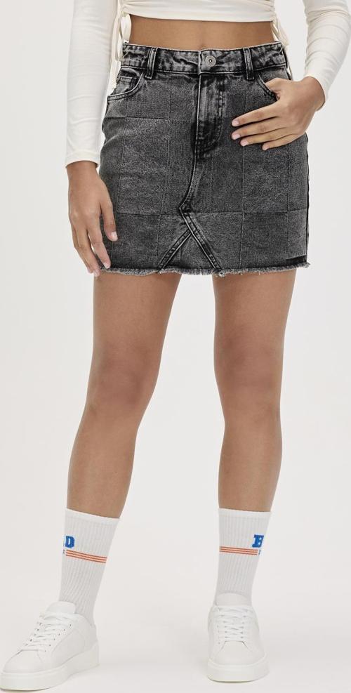 Vendy Siyah Denim Etek