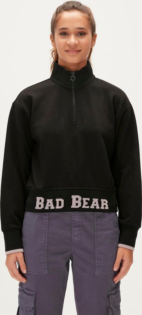 Zoe Half-Zip Siyah Yarım Fermuarlı Kadın Sweatshirt