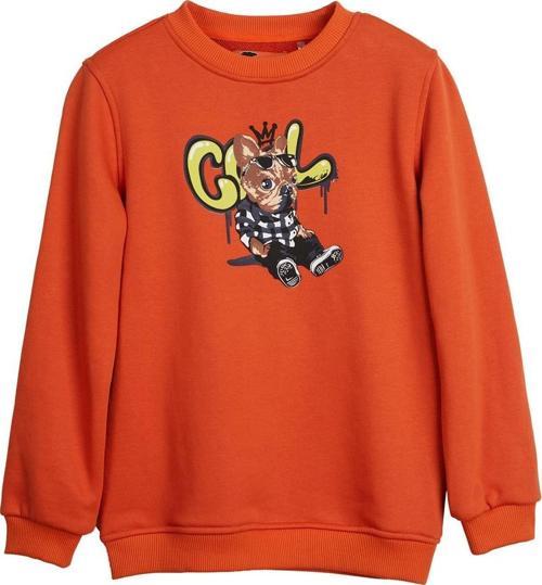 Javed Turuncu Çocuk Baskılı Sweatshirt