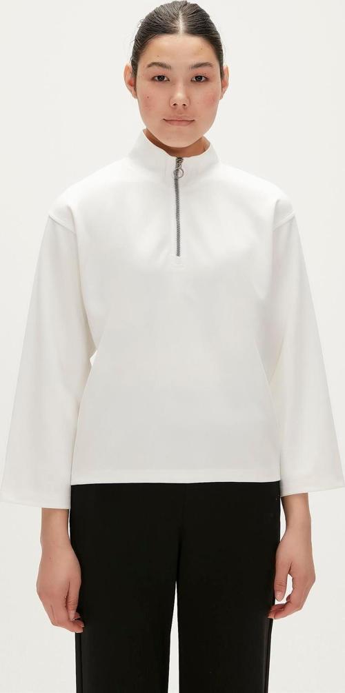 Lexi Half-Zip Off-White Beyaz Yarım Fermuarlı Kadın Sweatshirt