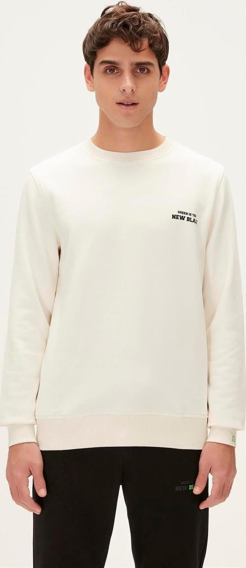Re-World Recycle Marshmallow Beyaz Baskılı Erkek Sweatshirt
