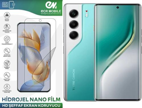 Tecno Camon 40 Pro ile Uyumlu Hidrojel Ekran Koruyucu Film HD-ŞEFFAF(Tempered Cam Değildir!)