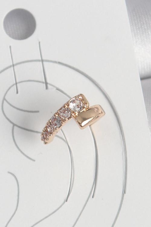 Pirinç Gold Renk Zirkon Taşlı Kadın Kıkırdak Küpe - EBJ250522W34192
