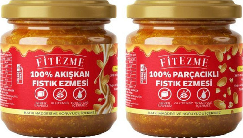 2'Li 100% Fıstık Ezmesi Seti Parçacıklı Ve Akışkan 190G