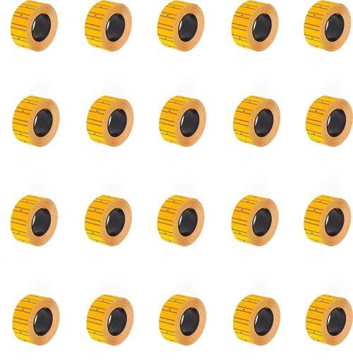 Motex Tanex Makine Etiketi Kraft Fiyatlandırma Numaralandırma Bant-12x21 mm -800'lü -Turuncu-20 Adet