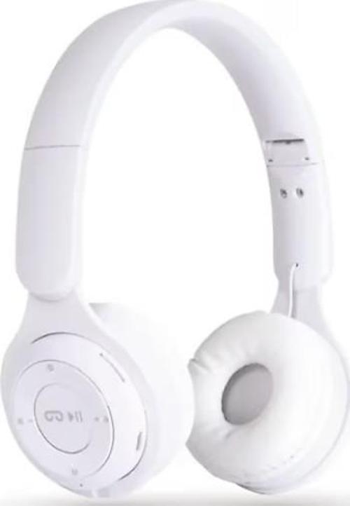 Luxury, Hafıza Kart İle Çalışma Özellikli Kulak Üstü Bluetooth Kulaklık Beyaz Renk Auris BT23