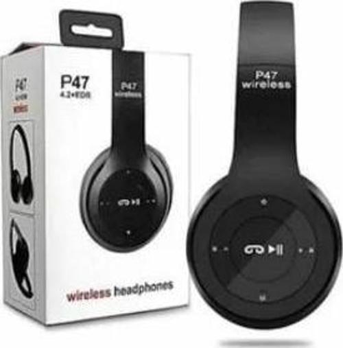 Luxury, Katlanabilir Kablosuz Bluetooth Kulaklık Siyah  Renk Carboon P47