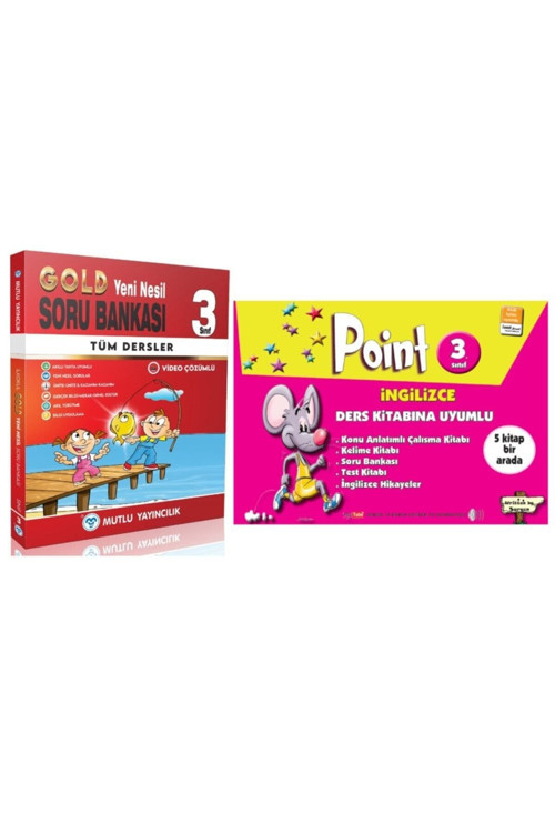 3. Sınıf Yay. Gold Tüm Dersler Soru Bankası + Point Ingilizce 5 Kitap Bir Arada (tek Kitap)