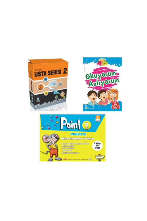 2. Sınıf Usta Seti Mutlu + Point Ingilizce Seti Sargın + Okuyorum Anlıyorum Ata (3'lü Süper Set)