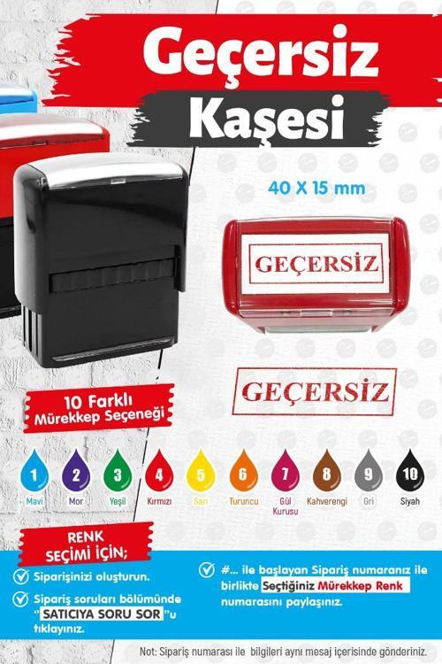 Çerçeveli Geçersiz Kaşesi 10 Renk Mürekkep Seçeneği -T1432
