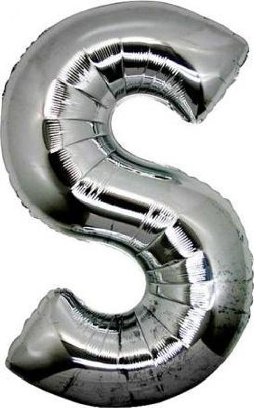 Gümüş Rengi Folyo Harf Balon 1 Metre