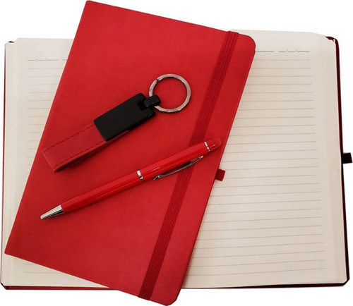 Kırmızı Defter Kalem ve Anahtarlık Seti