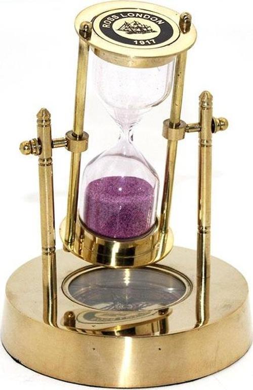 Pirinç Pusulalı Kum Saati Model 1