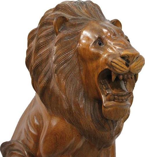 Ahşap Aslan Figürü 50 cm