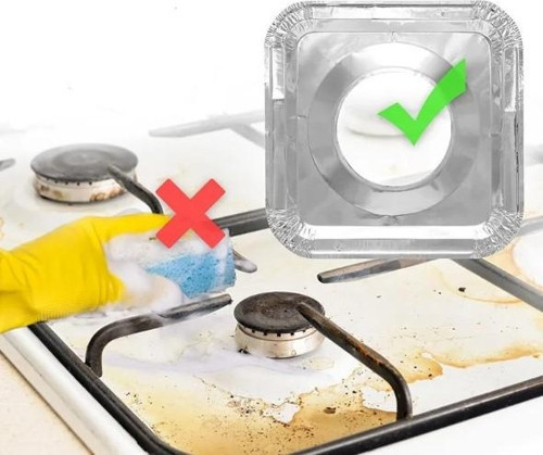 10 Adet Alüminyum Ocak Koruyucu Folyo