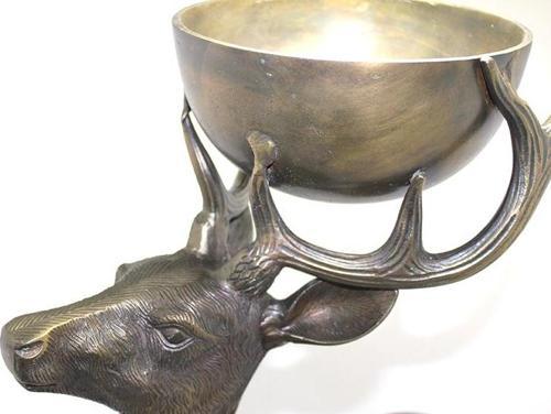 Metal Geyikli Kase 77 Cm