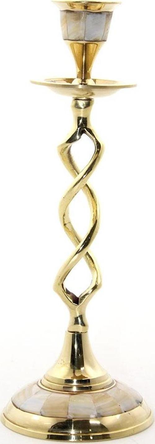 Tekli Pirinç Sedefli Şamdan Model 2