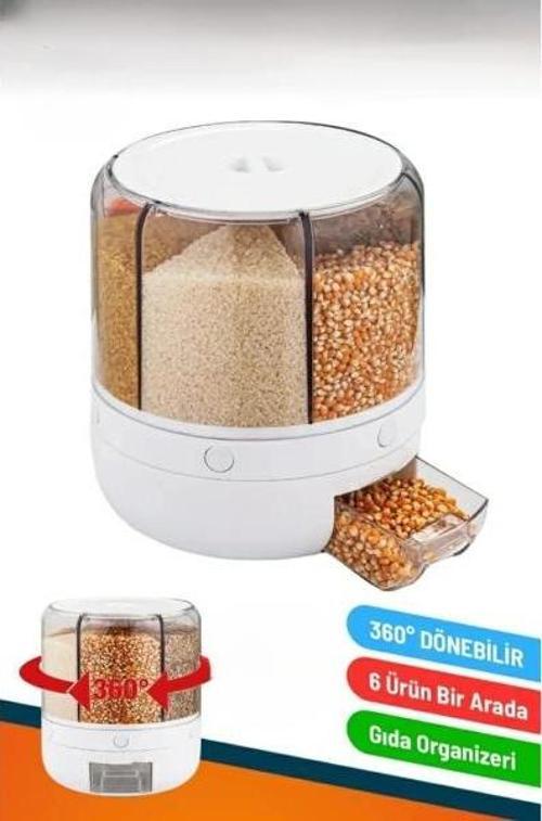 360° Dönebilir 10 Litre Gıda Organizeri