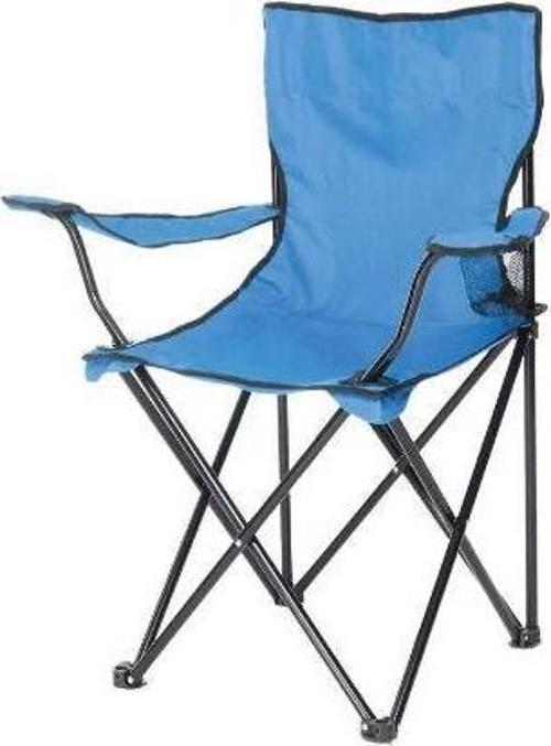 Katlanabilir Metal Kamp Sandalyesi /Mavi