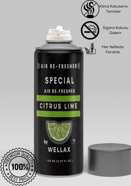 Koku Giderici Klima Bombası Dezenfektan Sprey 150 Ml, Temizleyici Tazeleyici Citrus Lime