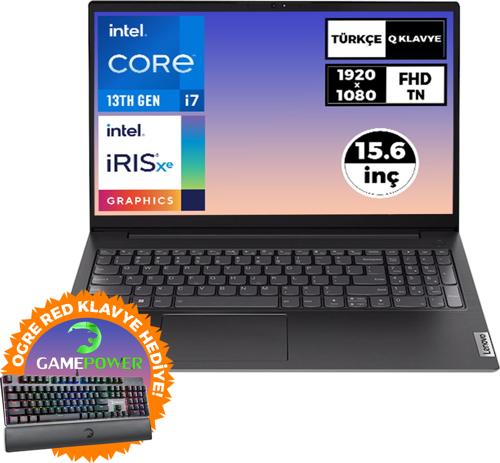 V15 Gen 4 i7-1355U 24GB 2TB SSD 15.6" FHD W11P Laptop + Klavye 83A100GPTR 020