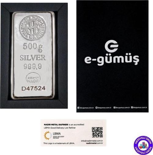 500 Gr Külçe Gümüş