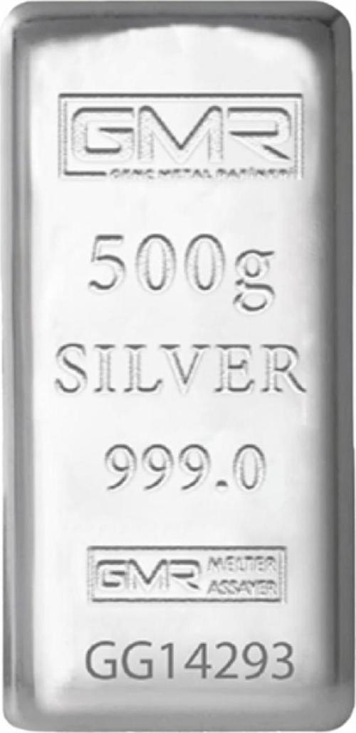 E-Gümüş 500 gr Külçe Gümüş