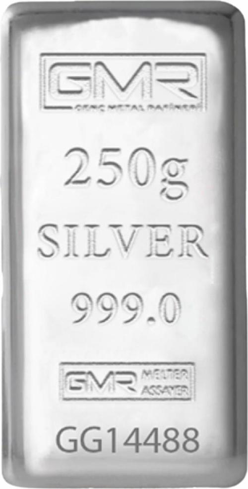 E-Gümüş 250 gr Külçe Gümüş