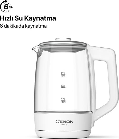 Akıllı Kettle 1.7lt Hacimli Ön Ayarlı Isıtma Özellikli LED Ekranlı 2200W Su Isıtıcı X7103