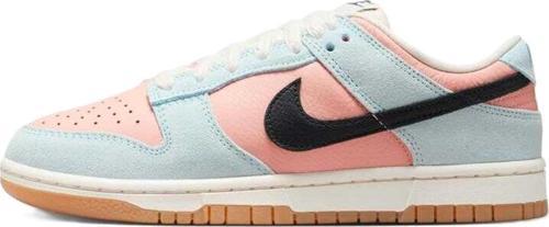 Dunk Low Leather Unisex Sneaker Hakiki Deri Mavi Pembe Spor Ayakkabı