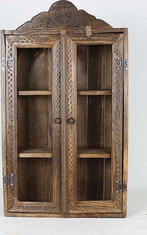 Eskitme Ahşap Ecza Dolabı 40x69x12 cm.