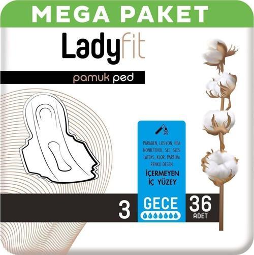 Ladyfit Pamuk Ped Mega Gece 36 Ped