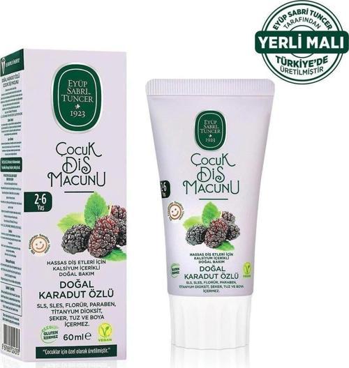 Doğal Karadut Özlü 2-6 Yaş Çocuk Diş Macunu 60 Ml