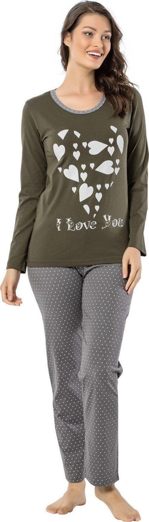 Bayan Uzun Kol Pijama Takımı 2449