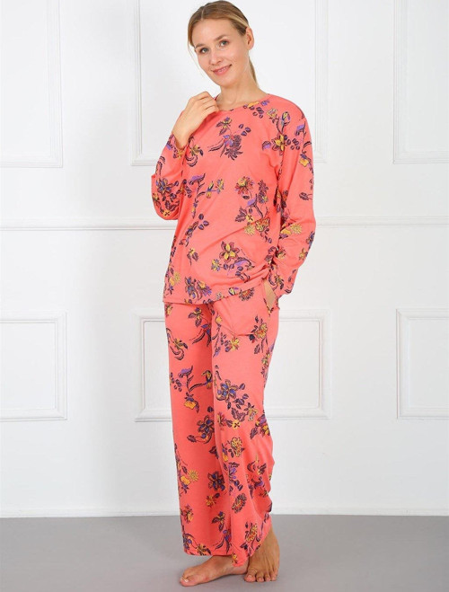 Kadın %100 Pamuk Büyük Beden Pijama Takım 202171