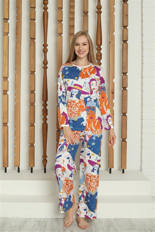 Kadın Penye Uzun Kol Pijama Takım 4145