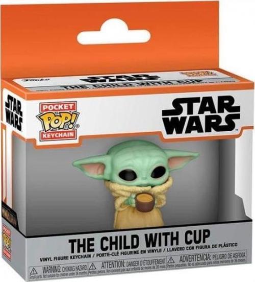 Pop Pocket Keychain Star Wars The Child With Cup