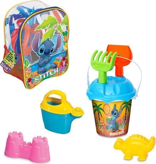 04063 Stitch Resimli Sırt Çantası Plaj Seti
