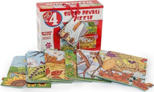 2488  MEVSİMLER SÜPER RENKLİ PUZZLE 4LÜ