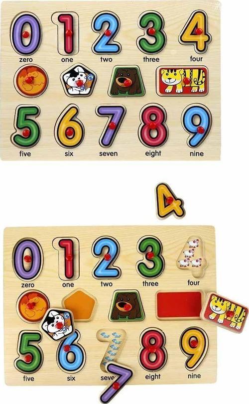 130444 Ahşap Raptiyeli Puzzle Saat