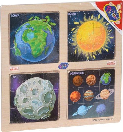 ONY-343/344/345/346 Ahşap Eğitici 4'lü Puzzle -Onyıl