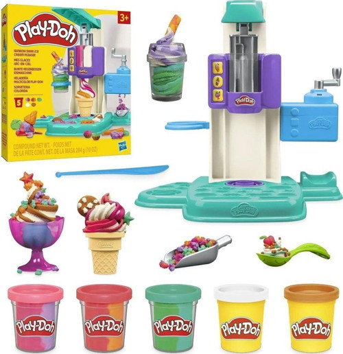 G0028 Play-Doh Gökkuşağı Dondurma Makinesi Oyun Seti+3 yaş