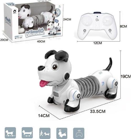 GL-777-603 Uzaktan Kumandalı Işıklı ve Sesli Sevimli Akıllı Köpek -Vardem Oyuncak