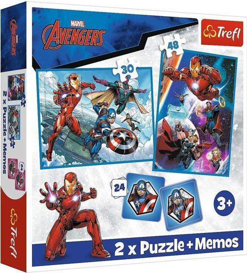 PUZZLE-93333 2W1 Marvel The Avengers Çocuk Puzzle