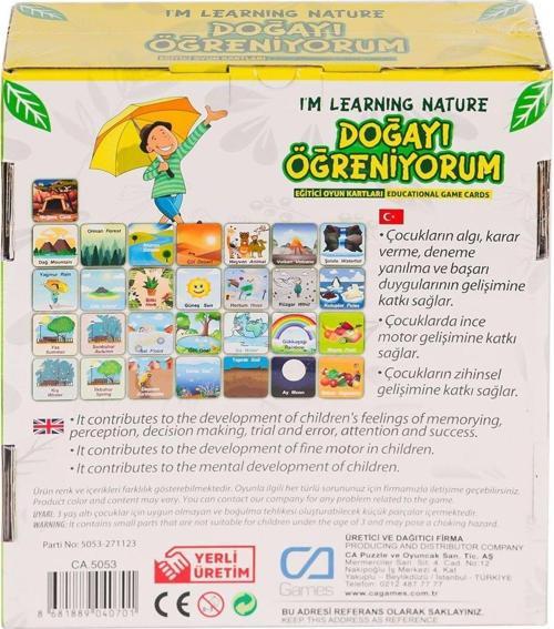 CAEGT-5053 Doğayı Öğreniyorum Eğitici Oyun Kartları -Ca Games