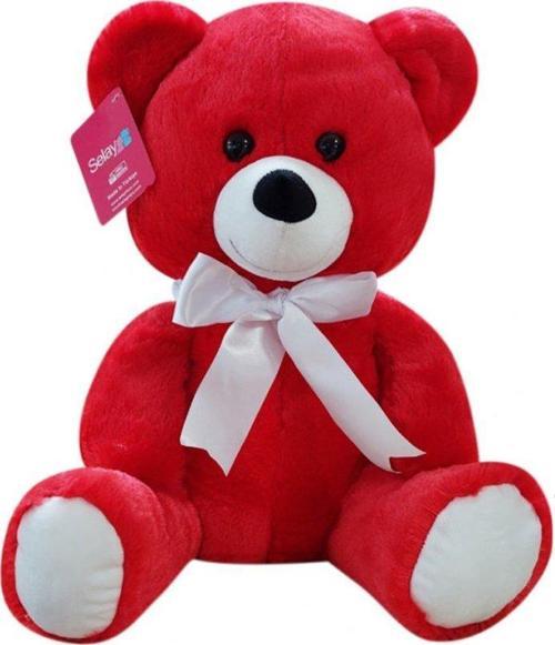 1178KR Selay, Oturan Ayı 37 cm Kırmızı
