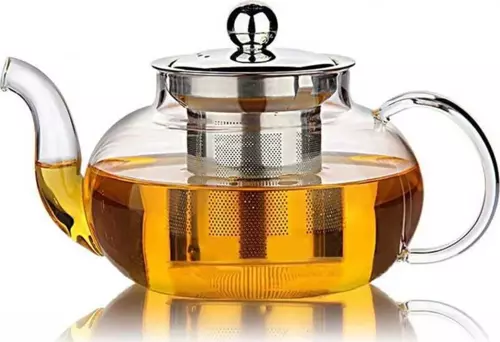 Cam Borosilikat Demlik 600 ml - Çelik Süzgeç (CD-600M)