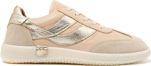 Kadın Sneaker ( Günlük) RC-25Y-055-M2004 John May Bej Süet-Beyaz Cilt-Gold