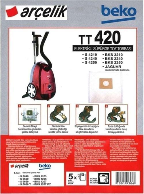 Arçelik Beko Tt 420 Süpürge Toz Torbası